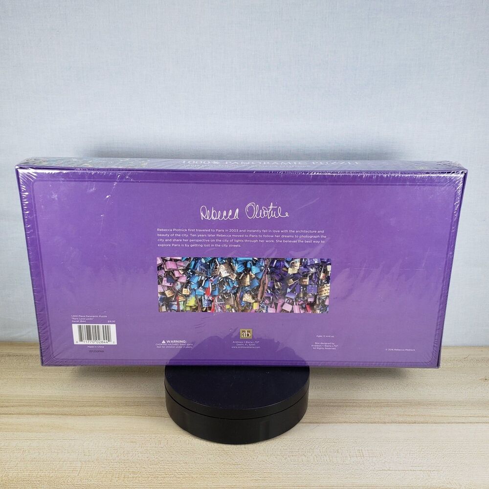 Andrews + Blaine LTD, #2844 Paris Love Locks Panorama Puzzle, 1000 Pieces New - Picture 12 of 16